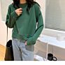 Regular Plain Crew Neck Sweatshirt Women Oversized Loose Casual Women's Hoodies Sweatshirts