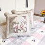 Pastoral Cotton Pillowcase Quilted Sofa Pillow without Filling Office Living Room Bedside Cotton Pillow Cover