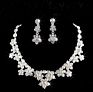 Wedding Bridal Jewelry Set Tiaras Ultra- Shiny Crystal Crown Necklace Earring Bride Headdress Hair Accessory Hair Jewelry Set
