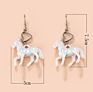 Creative Cartoon Cute Animal Zodiac Acrylic Pony Earrings Jewelry, Acrylic Horse Drop Earrings Girls Ear Hook Pendant Charm Diy