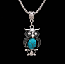 Owl Necklace Quick Jewelry Set Turquoise Sweater Earrings