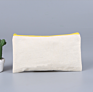 Printed Rose Gold Cosmetic Bag Cotton Canvas Zipper Pouch Plain Zipper White Small Makeup Bag