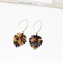 Boho Leaf Dangle Leopard Acrylic Earrings Dainty Resin Geometry Drop Acetate Earrings for Women