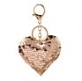 Heart Keychain Sequins Key Ring Gifts for Women Charms Car Bag Accessories Key Chain