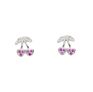 cz pineapple cherry ice cream glass key lock shape stud earring