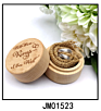 Round Wedding Wood Ring Jewelry Box