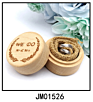 Round Wedding Wood Ring Jewelry Box