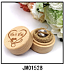 Round Wedding Wood Ring Jewelry Box