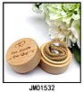 Round Wedding Wood Ring Jewelry Box