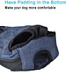 Adjustable and Legs Out Pet Backpack Carrier Denim Front Pack Kangaroo Pouch Dog Carrier