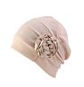 Colorful Women Chemo Cap Turban Headwear Church Hat Plain Single Flower Beanie