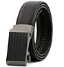 Gina Free Logo Men's Real Leather Ratchet Dress Belt with Automatic Buckle