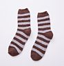 Plain Stripes Men Cozy Socks Warm Tube Floor Fluffy Sock Crew Home Socks Thick Indoor Sleeping Chaussette