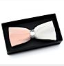 Fathers Day Novelty Weeding Feather Bow Tie Box Natural Material Neckwear Handmade Bow Ties