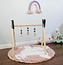 Sell Wooden Baby Gym Mobile Foldable Hanging Gym Toys Newborn Infant Foldable Wood Activity Gym Frame