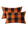 Black and White Farmhouse Decorative Square Checkers Throw Pillow Covers 18X18 Inches Buffalo Check Plaid Cushion Cover