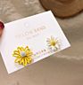 Flower Personality Small Fresh Petals Earrings Female Temperament Simple Metal Flower Stud Earrings