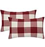 Black and White Farmhouse Decorative Square Checkers Throw Pillow Covers 18X18 Inches Buffalo Check Plaid Cushion Cover