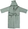 Szpan Soft and Breathable Organic Cotton Muslin Bathrobe with Animal Hood Cover up for Kids Girls and Boys