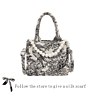 Handheld Luxury Beach Elegant Shoulder Bag Ladies Jacquard Embroidered Canvas Bag Handbag