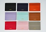 Free Sample Tiding Women Color Saffiano Leather Card Holder Slim Credit Cardholder Wallet