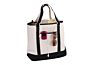 Open Top Heavy Duty Deluxe Canvas Tote Bag with Outer Pocket