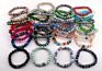 Holiday Gift Handmade Women Bracelet 10Mm Assort Crystal Glass Beads Bracelet 5 Different Pave Ball Color Elastic Charm Bracelet