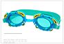 Sinle Crab Cartoon Shape Novelty Swimming Goggles Tempered Glass Children Swimming Goggles for Kids Safety