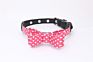 Heyri Pet Polka Dot Dog Accessories Pu Leather Bowknot Pet Collar Dual Layer Dog Tie Decorative Doted Dog Bow Tie Collars