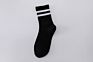 White Black Color Personality Stripe Crew Socks for Men