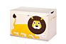 Anqi Lovely Kids Cuty Toy Chest with Fip-Top Lid Storage Trunk for Boys and Girls Room Animal Sewing Pattern Toy Organizer