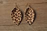 Newest Vintage Leather Jewelry Accept Small Order Leopard Leather Earrings Stocks Selling Colorful Earrings