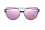 Cat Eye Sun Glasses Metal Reflective Flat Lens Vintage Rose Gold Mirror Woman Sunglasses