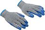 Diansen Rubber Latex Double Coated Work Gloves for Construction Gardening Safety Gloves Heavy Duty Cotton Blend Blue