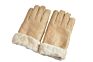 Leather Men Keeping Worm Gloves inside Wool Lining Thickened Sheepskin Fur Leather Glove