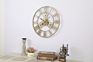 Living Room Hotel Office Home Decor Gift Antique Style Industrial Luxury Wall Clock Gold Roman round Metal Gear Clock