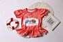 Newborn Baby Girls Outfits 2 Pcs Shorts Suits Printed Milk Silk Ready to Ship Kids Sets