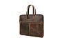 Vintage Handmade Leather Laptop Protective Case Briefcase Shells with Zipper for Macbook Pro 15 Inch