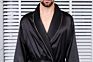 Adult Silk Robe Luxurious Satin Sleepwear Long Sleeve plus Size Pajamas for Men
