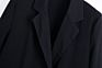 Black Color Notched Collar Double Breasted Women Jacket Vintage Design Ladies Blazers