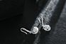 Korean Style S925 Hollow Diamond Cz Hook Earrings 925 Sterling Silver round Cubic Zircon Drop Earrings for Wedding
