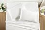 Luxury Stock Products 1*Fitted Sheet+1*Flat Sheet+2*Pillowcase Case 100 Lyocell White Color Bamboo Fabric Bedding Sheet Set
