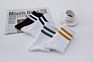 White Black Color Personality Stripe Crew Socks for Men