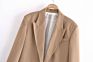 937 Solid Color Khaki Short Design Blazer Women Spring Casual Blazers Outfit Coat Clothing