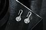 Korean Style S925 Hollow Diamond Cz Hook Earrings 925 Sterling Silver round Cubic Zircon Drop Earrings for Wedding