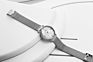 Sinobi Elegant Ultra Thin Lady Watch Shiny Pearl-Shell Dial Roman Number Index Steel Mesh Belt Watch Quartz Silver Watch S9709L