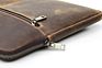 Vintage Handmade Leather Laptop Protective Case Briefcase Shells with Zipper for Macbook Pro 15 Inch