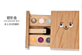 Wooden Makeup Play Set Cosmetics Toys Beauty Salon Pretend Play Accessories with Hair Dryer Girls Gifts