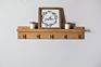 Coat Hooks with Shelf Wall Mounted, Coat Rack for Wall with Shelf, Rustic Wood Entryway Shelf with Hooks Coat Hanger with Shelf
