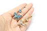 Gaby Stainless Steel Pink Diamond Butterfly Belly Button Rings Body Piercing Jewelry